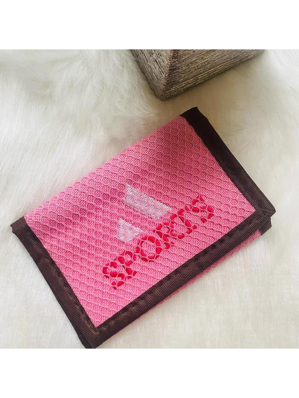 Adidas Pink Sports Towel with Black Border